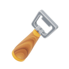 3d illustration bottle opener 