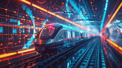 The trains realtime departures and arrivals information was powered by its 5G network connection.