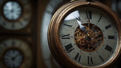 Fototapeta premium The elusive nature of time and its impact on human perception and experience ai_generated