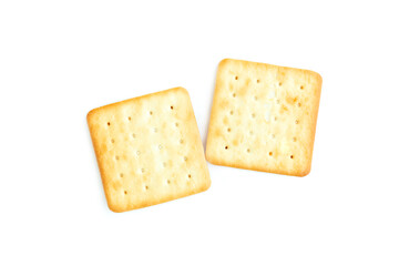 Cookies biscuit with milk cream isolated on white background, Sandwich Cookies milk flavor