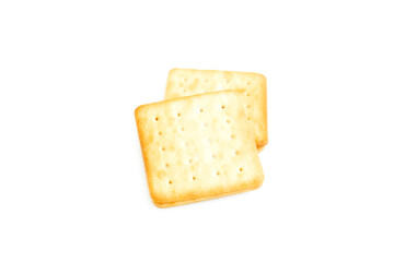 Cookies biscuit with milk cream isolated on white background, Sandwich Cookies milk flavor