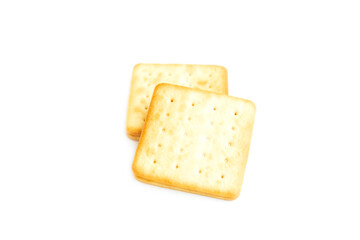 Cookies biscuit with milk cream isolated on white background, Sandwich Cookies milk flavor