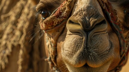 Close up of a dromedary s head