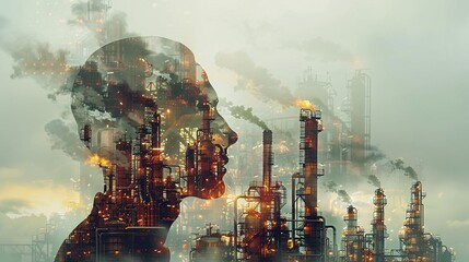 Industrial Impact Human and Machine.