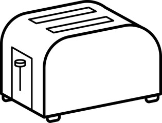 Bread toaster outline illustration vector