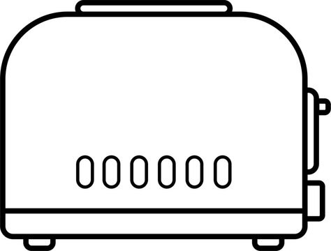 recommend clip art: Bread toaster outline illustration vector