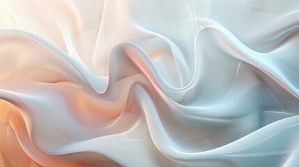 Obraz premium Fluid Abstract Background with Smooth Curves and Organic Shapes in Soft Pastel Colors