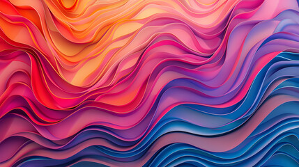 Fototapeta premium Abstract colorful wavy background, abstract background with multicolored wavy lines