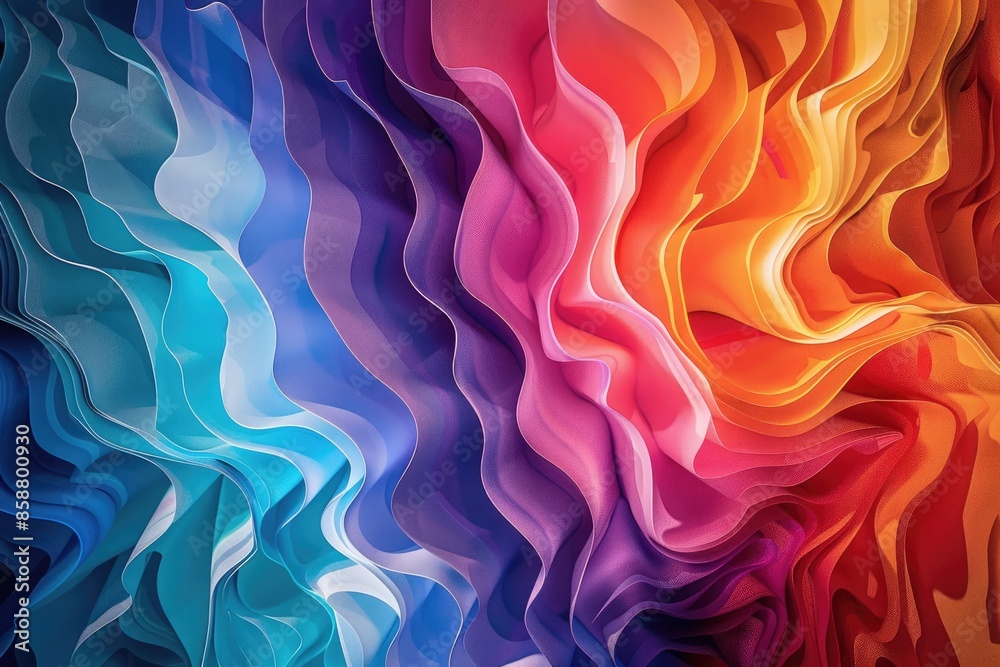 Wall mural a symphony of gradients forming a harmonious display of color transitions.