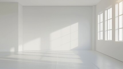 Fototapeta premium Clean white space with a large empty area and a smooth background.