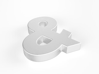 Obraz premium Metal ampersand symbol