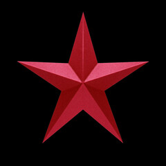 étoile Rouge sur fond noir