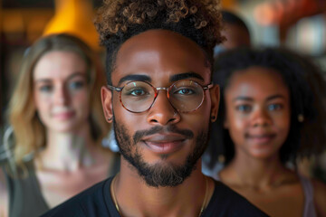 Fototapeta premium A collection of diverse portraits showcasing different people against a variety of backgrounds, highlighting individuality and diversity.
