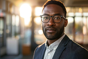 Obraz premium a man with glasses and a suit jacket