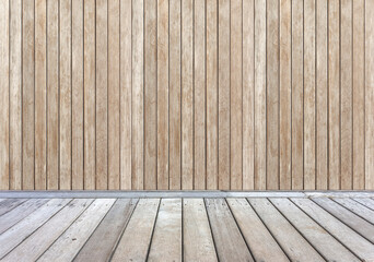 wooden floor and wall