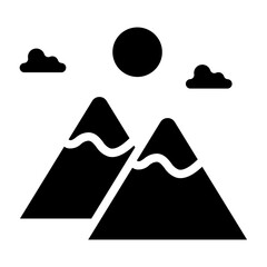 icon mountain glyph