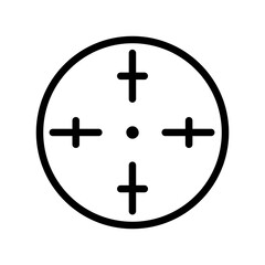 Target Icon. Aiming Sign. Goal or Focus Symbol