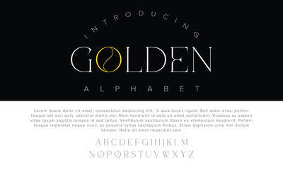 Luxury GOLDEN alphabet letters font for logo © Monju