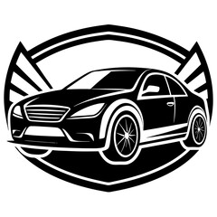 car silhouette logo vector illustration