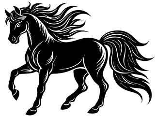 horse silhouette vector