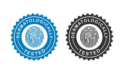 Dermatologically tested logo template illustration