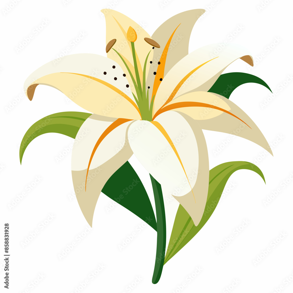 Wall mural vector illustration of lily