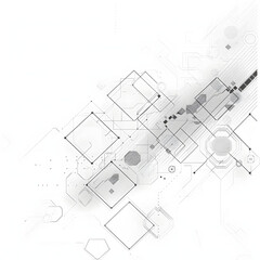 Hexagons futuristic illustration background