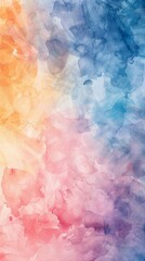 Fototapeta premium Soft Pastel Watercolor Background: Serene Color Palette