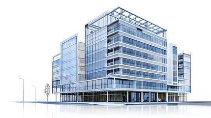 Sleek and Sophisticated High-Rise Office Building in the Heart of the City