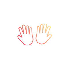 Obraz premium palm print icon design with white background stock illustration