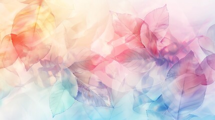 Obraz premium Abstract image with soft pastel shades of leaves, creating a dreamy and ethereal background, perfect for artistic and design purposes.