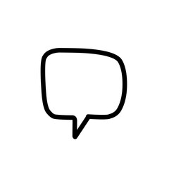 Fototapeta premium speech bubble line icon