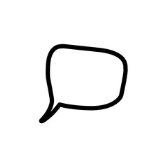 speech bubble line icon