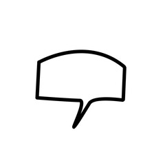 speech bubble line icon