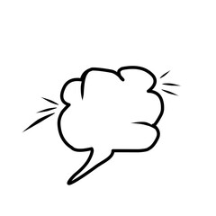 speech bubble line icon