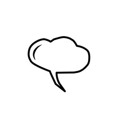 speech bubble line icon