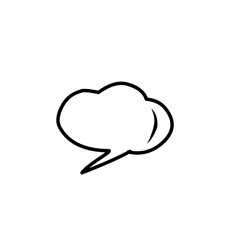 speech bubble line icon