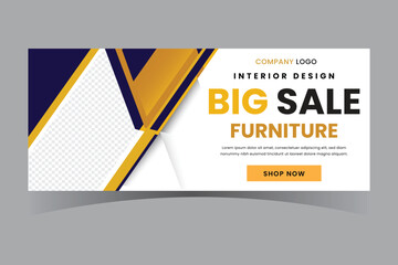 SPECIAL SALE Modern furniture facebook cover and  banner design