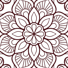 color abstract mandala flower design vector