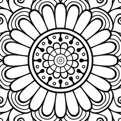 color abstract mandala flower design vector