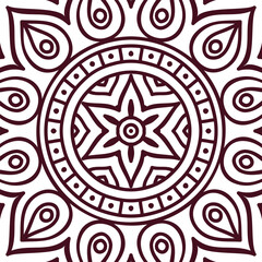 color abstract mandala flower design vector