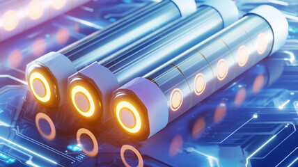 Digital data concept battery circuit board