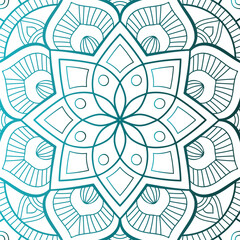 color abstract mandala flower design vector