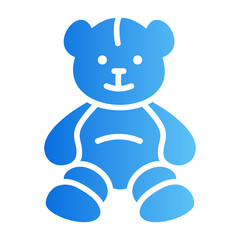 teddy bear gradient icon