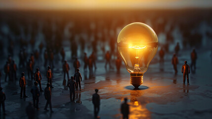 The concept of creativity, collaboration, teamwork and innovative solutions