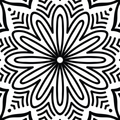 color abstract mandala flower design vector