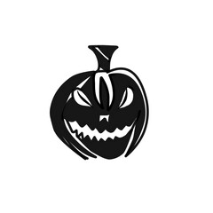 Halloween pumpkin silhouette icon