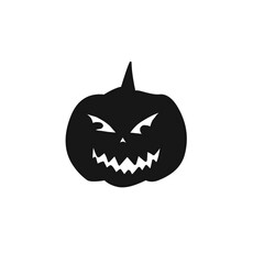 Halloween pumpkin silhouette icon
