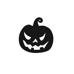 Halloween pumpkin silhouette icon