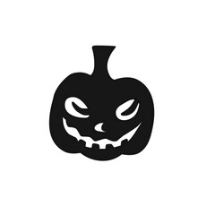 Halloween pumpkin silhouette icon